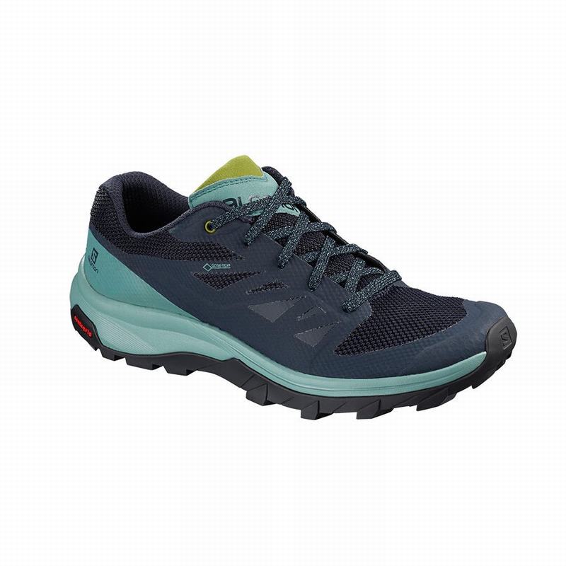 Salomon OUTLINE GORE-TEX Zapatillas Trekking Mujer - Turquesa / Azul Marino - Colombia (56820-JNFC)